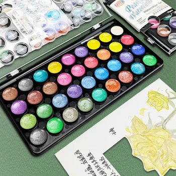 Scatola di plastica portatile pittura ad acquerello solida 16/36 colori pigmento pittura ad acquerello professionale fornitura Set di strumenti artistici 1