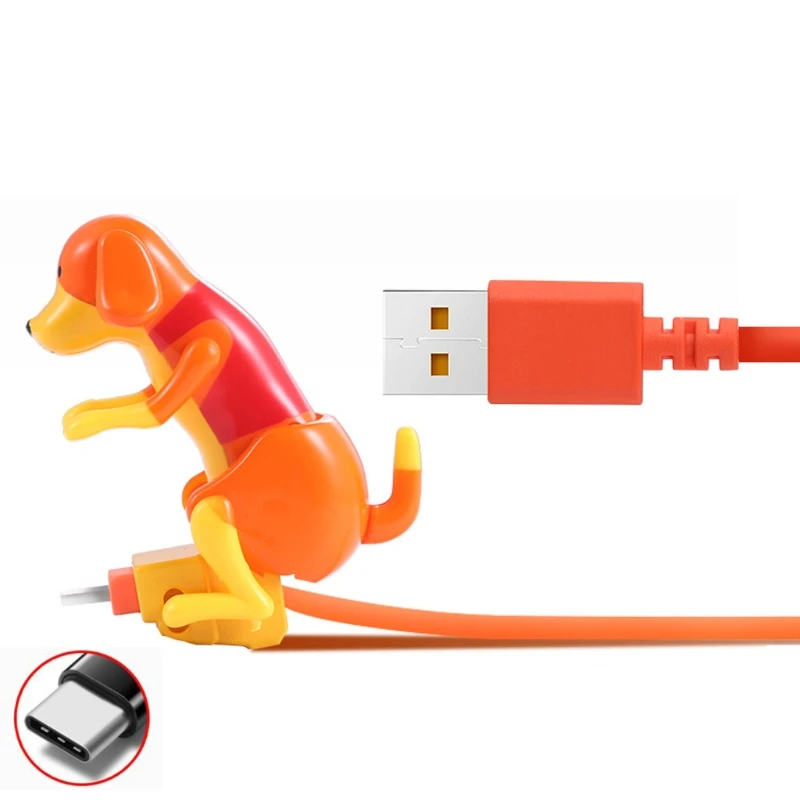 

Dropship 1.2M USB to Type C Phone Data Cable Humping Spot Dog Smartphone Charging Cable