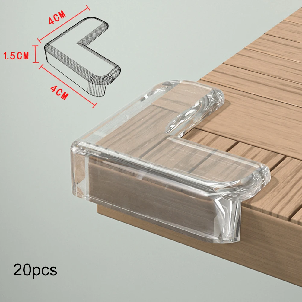 20pcs Anti-collision Corners Household Guard Soft Pack Anti-Collision Sticker Protective Cover Household Replacement Parts