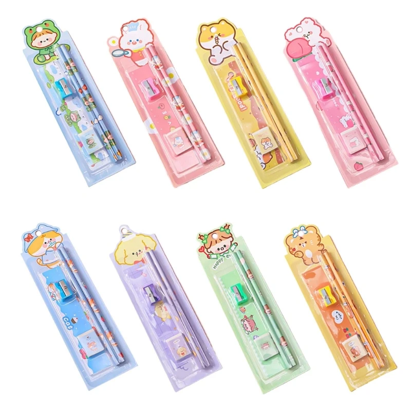 

Pencils Set with Erasers Ruler Sharpener for Student Writing, Drawing, Sketching