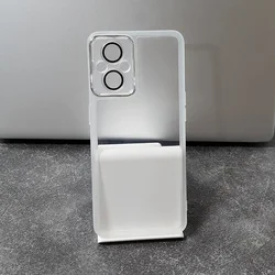 Enhanced Shockproof Clear Protective Phone Case with Camera Lens Film for OPPO F21 Pro 5G (Transparent White)