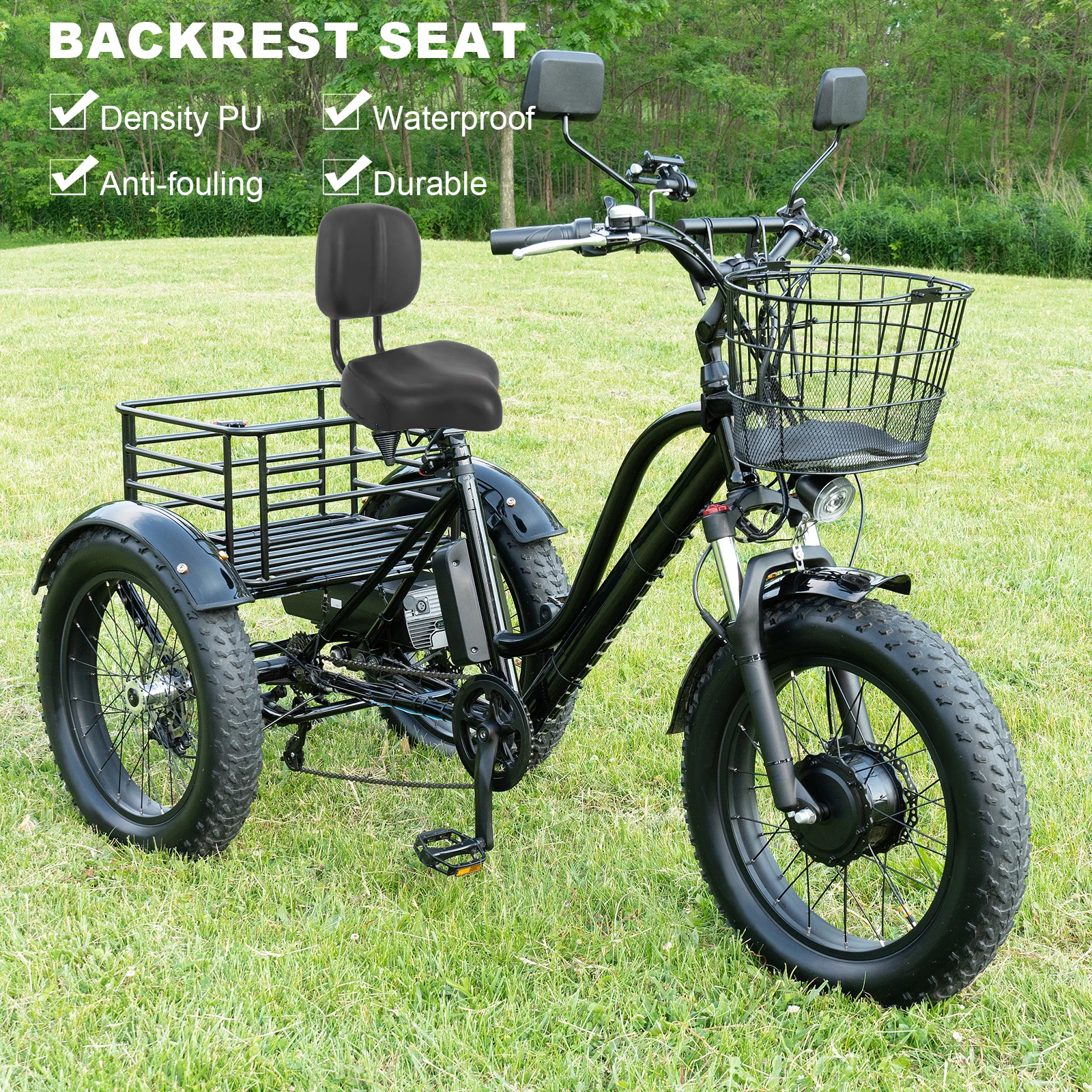 Bike Seat with Backrest Adjustable Height Bicycle Seat Waterproof Exercise Bike Seat Bicycle Saddle for Men Women