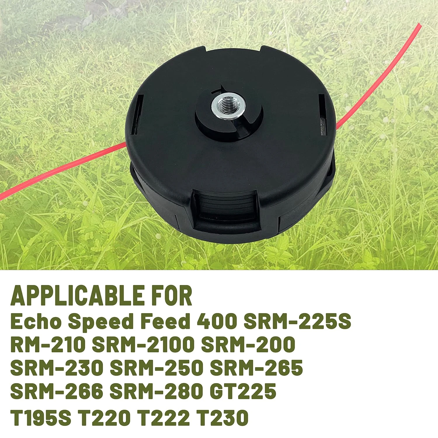 1Pack Universal Trimmer Head for Weeders fits Speed Feed 400 SRM210 /SRM230/ SRM250 /SRM251/ PAS210/ ETC Weed Eater weed trimmer head