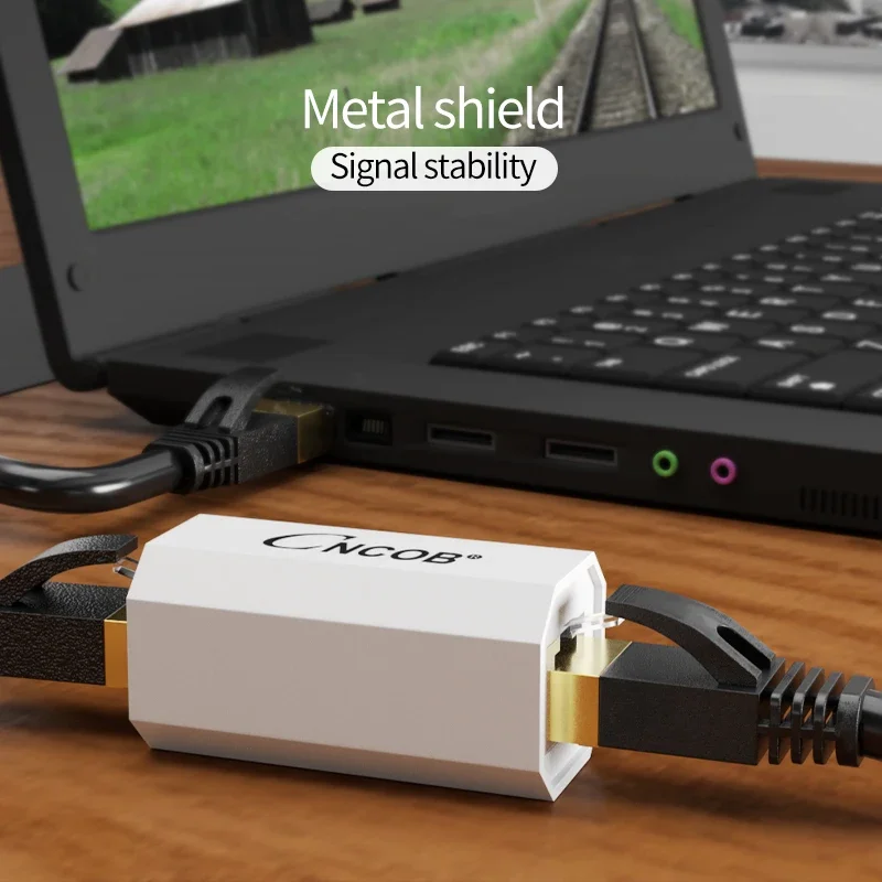 CNCOB network to connector RJ45 network through-head broadband connector Crystal head interface adapter