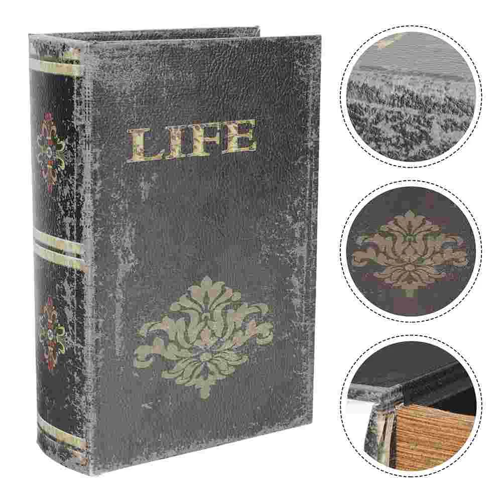 

Vintage Decor Book Bookshelf Decoration Prop Decorative Coffe Table Shaped Storage Organizer Pu Model