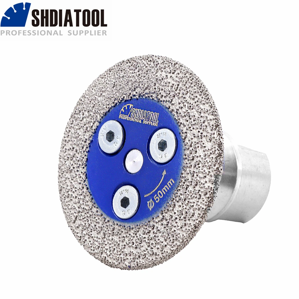 SHDIATOOL 다이아몬드 진공 브레이징 조각 톱 동굴 탐험 블레이드 탈착식 M14 5/8'-11 플랜지 미니 그라인딩 디스크 콘크리트 세라믹 타일