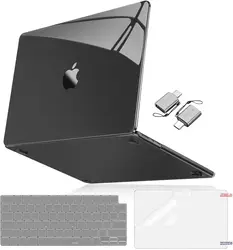 Premium Hard Shell Cover for Laptops - Sleek and Durable Protection, Various Sizes (Crystal Black)