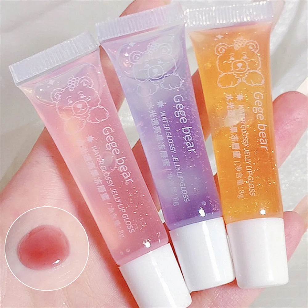 2023 Water Light Jelly Lip Gloss Mirror Lip Glaze Moisturizing Long Lasting Women Lip Oil Lip Tint Beauty Makeup Korean Cosmetic godefroy краска тинт профессиональная в капсулах для бровей светло коричневый eyebrow tint light brown 5 капсул