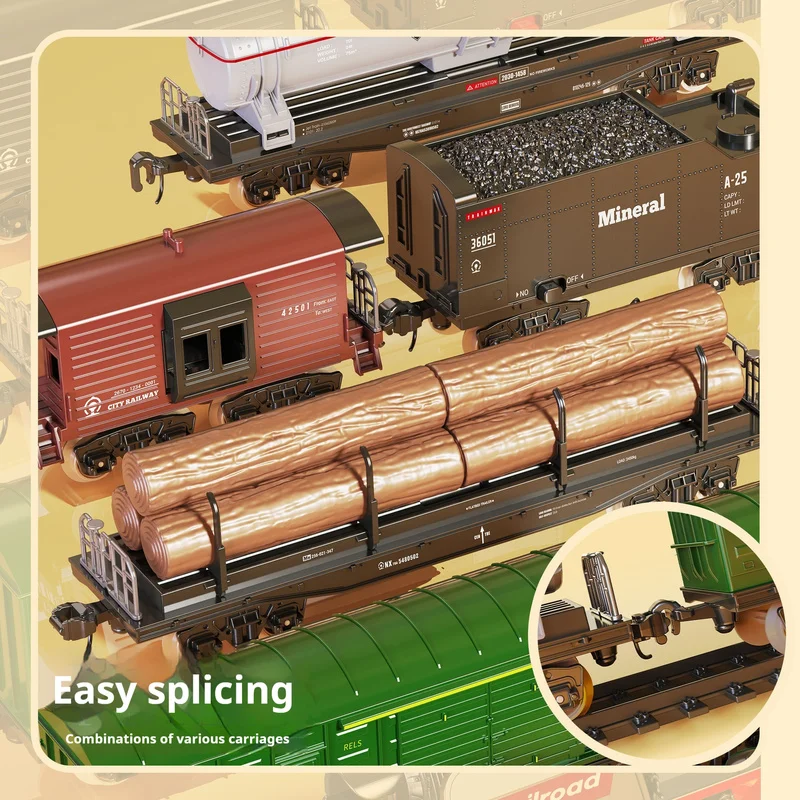 Vintage Steam Train Track Toy Gift Set Simulate Electric Small Train Track Car Toy Surprise Christmas Gift For Children Boys 2