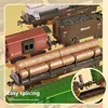 Vintage Steam Train Track Toy Gift Set Simulate Electric Small Train Track Car Toy Surprise Christmas Gift For Children Boys 2