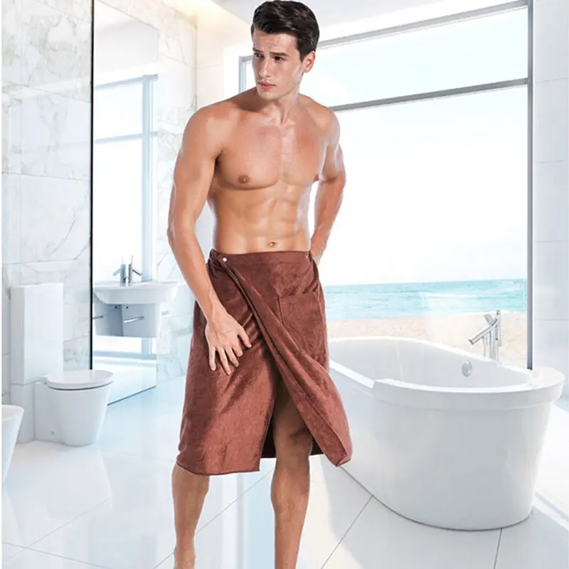 Man Wearable Bath Towel With Pocket Soft Swimming Beach Bath Towel Blanket Hot 