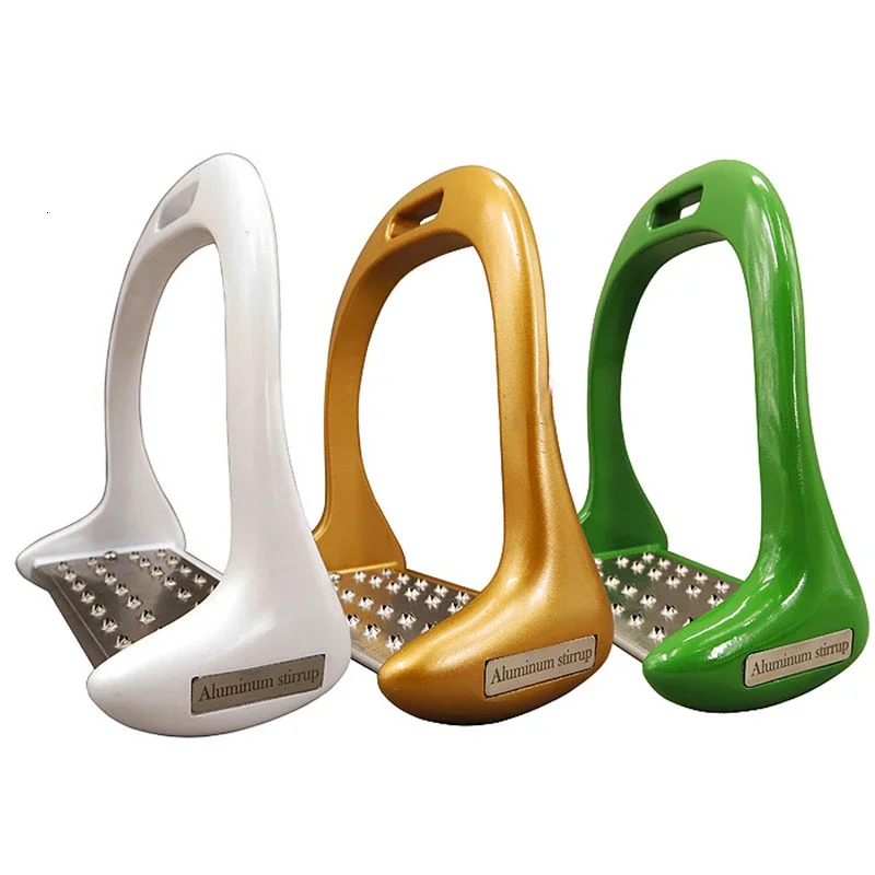 

1 Pair Alloy Aluminum Stirrups Stainless Steel Thickening Horse Riding Non-slip Equestrian Women Men Horse Riding Saddle Pedal