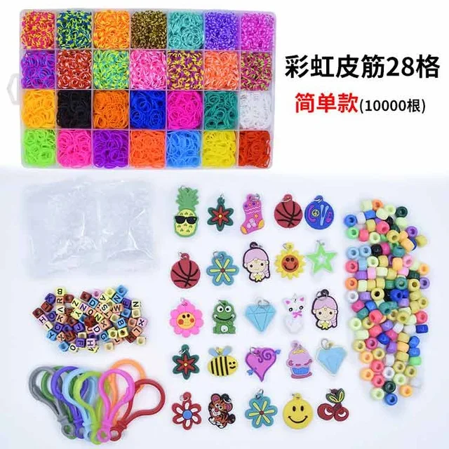 Bands Box Kid DIY Set Bracelet Silicone Rubber Bands Elastic Colorful Weave Bands Toy Children Goods 5 Bands Box Kid DIY Set Bracelet Silicone Rubber Bands Elastic Colorful Weave Bands Toy Children Goods 5
