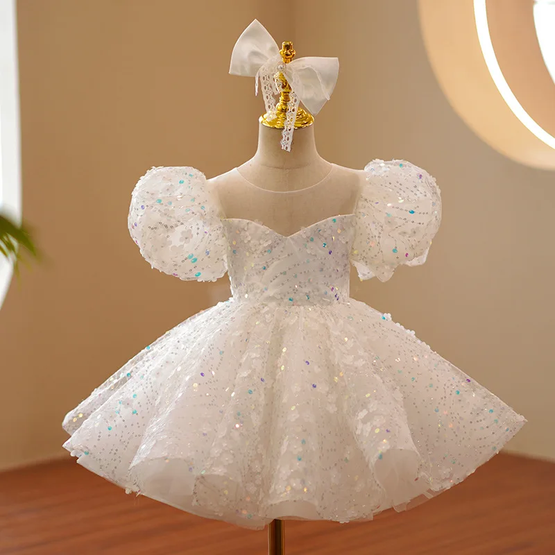 

Baby Royal Lolita Princess Ball Gown Girls Spanish Dress with Bow Infant Birthday Christening Dresses Girl Boutique Clothes