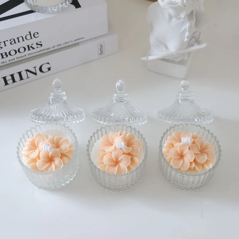 1PC Silicone Egg Blossom Candle Mold for DIY Handmade Soy Wax Candles, Round Wedding Themed Craft Mold for Gypsum Casting
