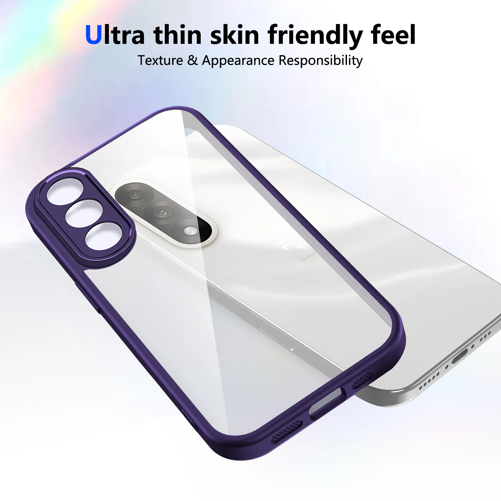 Luxury Armored Acrylic Transparent Back Cover Case