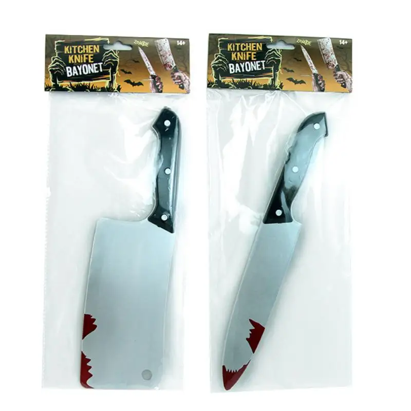 30cm Faked Bloody Sharp Knife for Halloween DIY Cosplay Props 10/5/3/1pcs