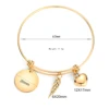 Custom Stainless Steel Mini Heart Ashes Urn Bracelet with Angel Wing Charm Engrave Round Tag Pet Photo Memorial Bangles Jewelry 4
