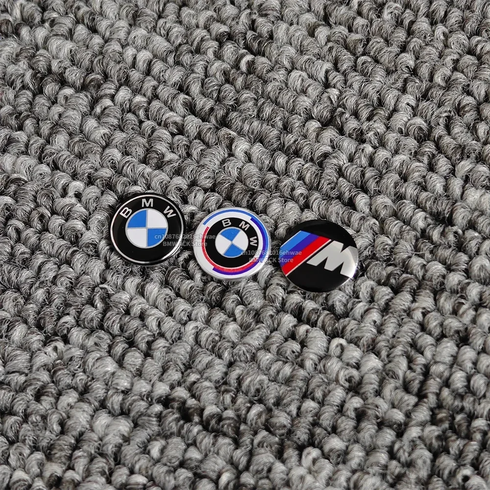 11MM 3D Aluminum Car Key Shell Stickers For BMW M M1 M2 M3 F32 E52 E53 E60 E90 E91 E92 E93 F01 F30 Auto Key Remote Fob Decals 3d stickers