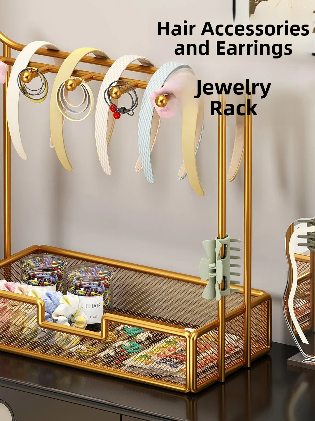 Home Use Hair Accessories Storage Box Hair Ties Hair Bands Display Stand Hair Accessories Organizer Jewelry Earring Holder