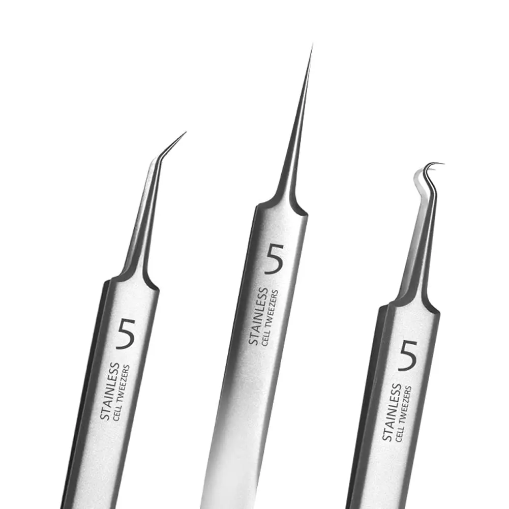 German Ultra-fine No. 5 Cell Pimples Blackhead Clip Tweezers Beauty Salon Special Scraping & Closing Artifact Acne Needle Tool