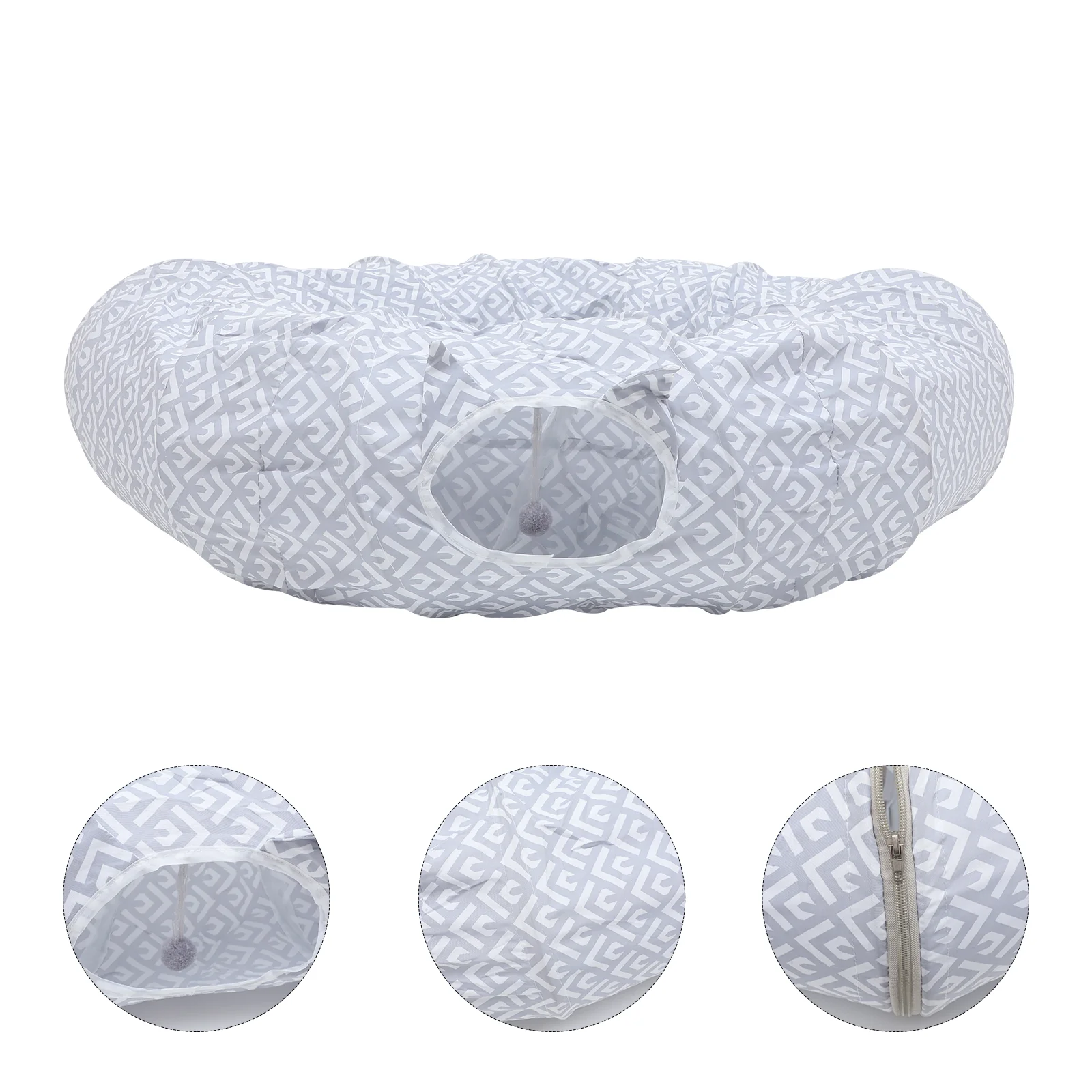 

Donuts Cat Tunnel Pet House Toy Foldable Bed Cloth with for Cats Indoor Interesting