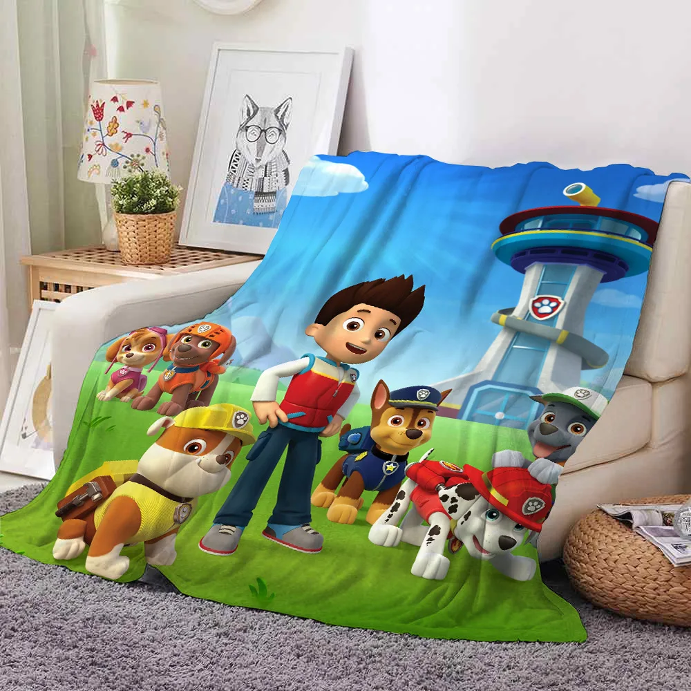 Manta de estampado 3D de la patrulla canina, manta de franela el dormitorio de dibujos animados, decoración del hogar, Otoño e Invierno _ - AliExpress Mobile