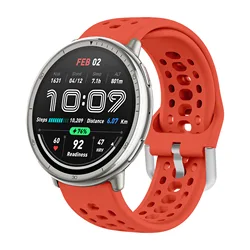 Breathable Silicone Sport Strap - Official Replacement Bracelet - Amazfit GTR 42mm (Red)