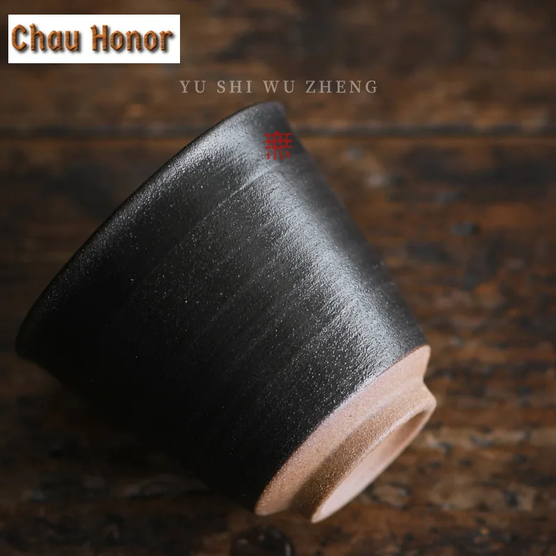 2pc/lot Japanese Brush Mark Glaze Teacup Vintage Tea Bowl Tea Cup Set Tea-tasting Personal Cup Jianzhan Master Cups Teaset 70ml