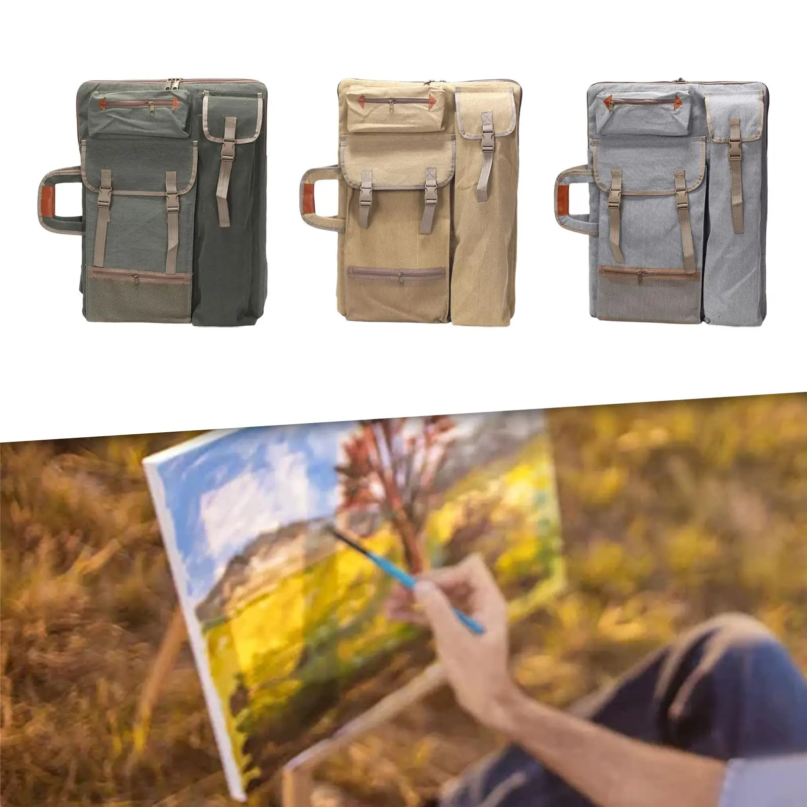 Art Portfolio Carrying Case Portfolio Backpack Large Adjustable Strap  Portable Drawing Board Bag for Canvas Sketching Posters - AliExpress