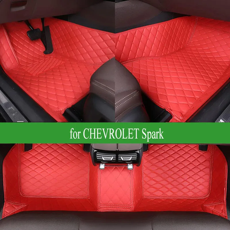 

CRLCRT Car Floor Mats for CHEVROLET Spark 2016-2019 year Auto Foot Pads Automobile Carpet Cover interior accessories