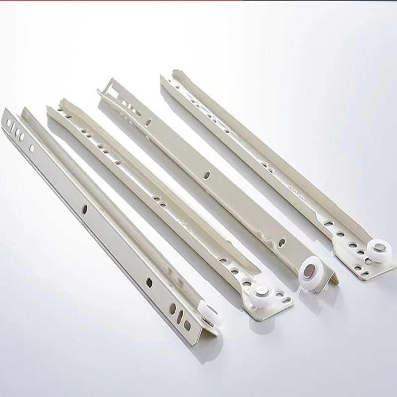 Drawer Track Slides Two Cabinet Rails Thickening Computer Table Chute Clothing Cabinets Keyboard Roller Pulley Furniture drawer slides