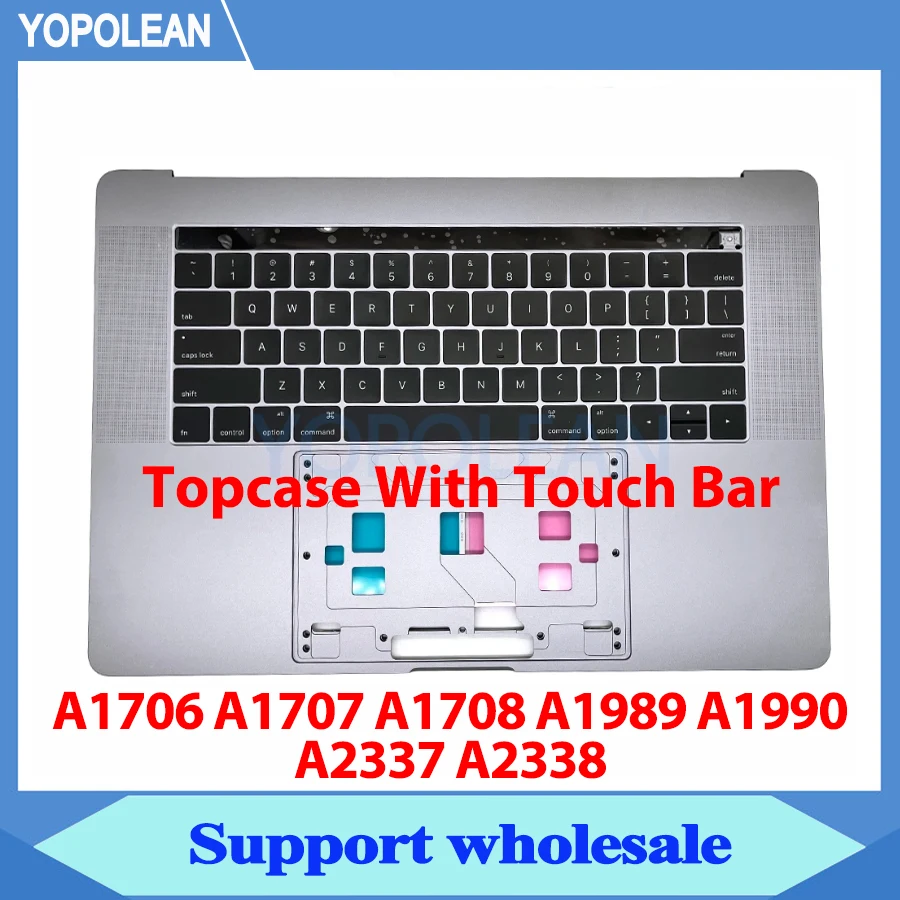 Topcase Complet et clavier Qwerty macbook 15 A1707 Touchbar Gris