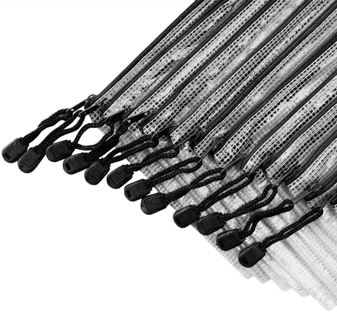 3/5PCS 편지지 보관 가방 폴더 파일 메쉬 지퍼 주머니 A3 A4 A5 A6 문서 가방 우편 파일 폴더 학교 사무용품