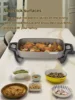 Skillet Nonstick with Lids - 16" inch Extra Large Frying Pan,Ceramic, Adjustable temperature, Cool Touch Handles, Nozaya 2