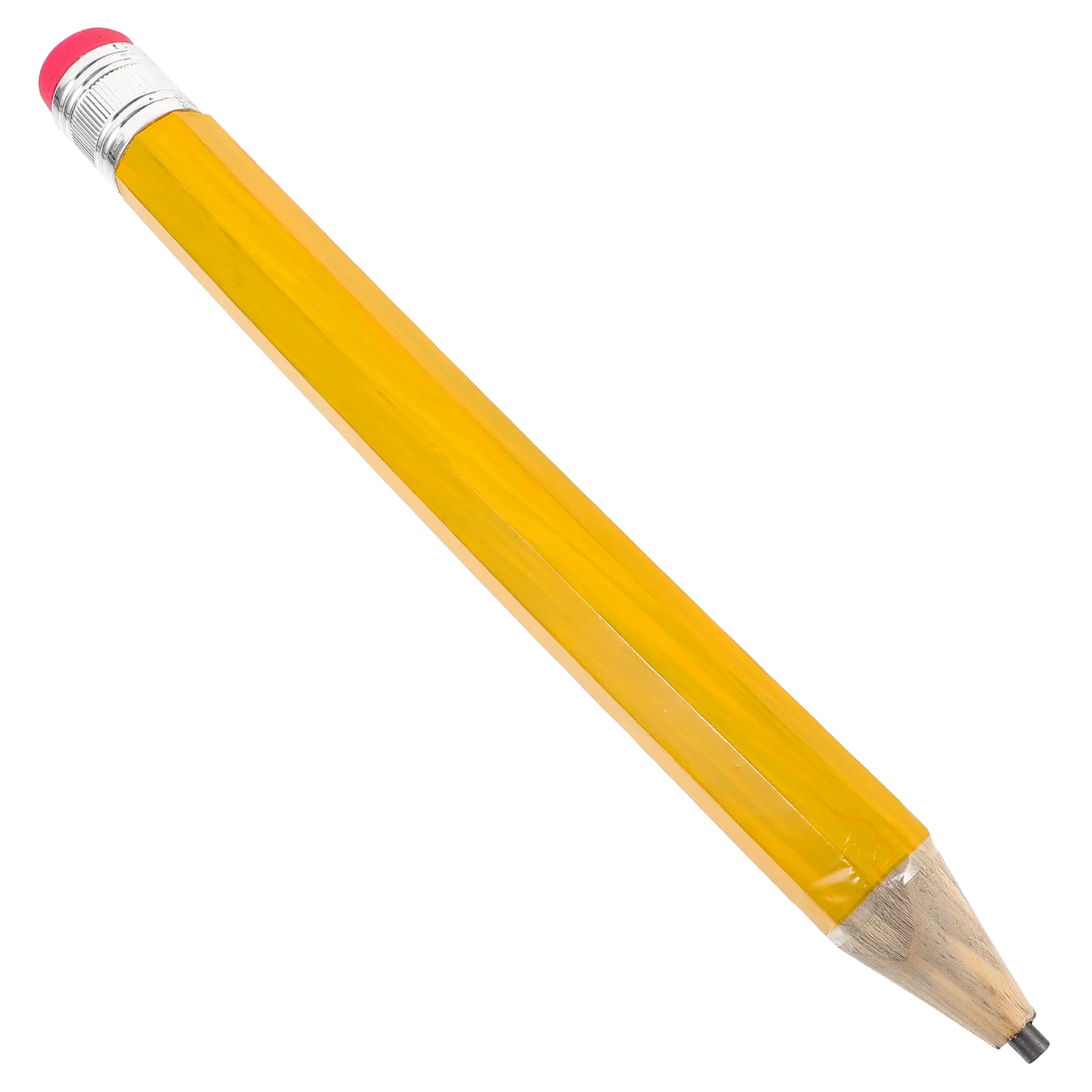 Yellow Octagonal Wooden Large Pencils Students Stationery Portable Funny Writing Tools Cartoon Drawing Pens Comically Giant Wood 5