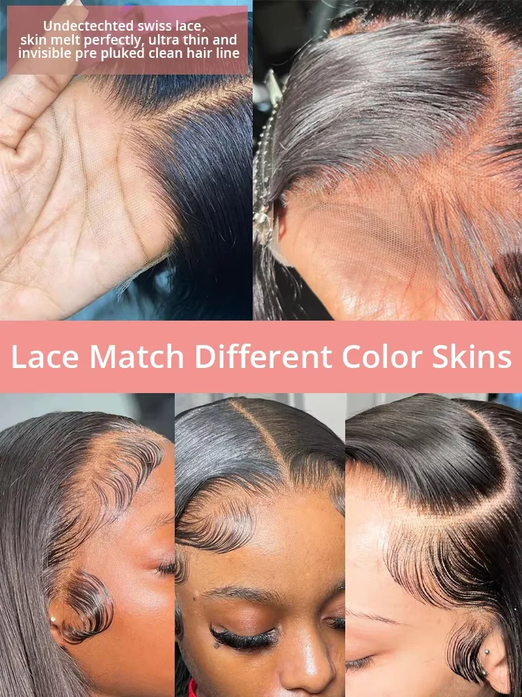 13x6 13x4 HD 40 48 50 Inch Bone Straight Lace Front Human Hair Wigs Brazilian HD Lace Front Human Hair Wigs For Women