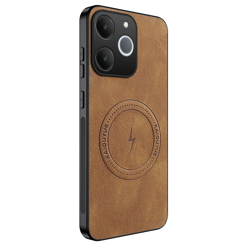 Leather Shockproof Armor Case with Magnetic Protection - Drop Proof Phone Case