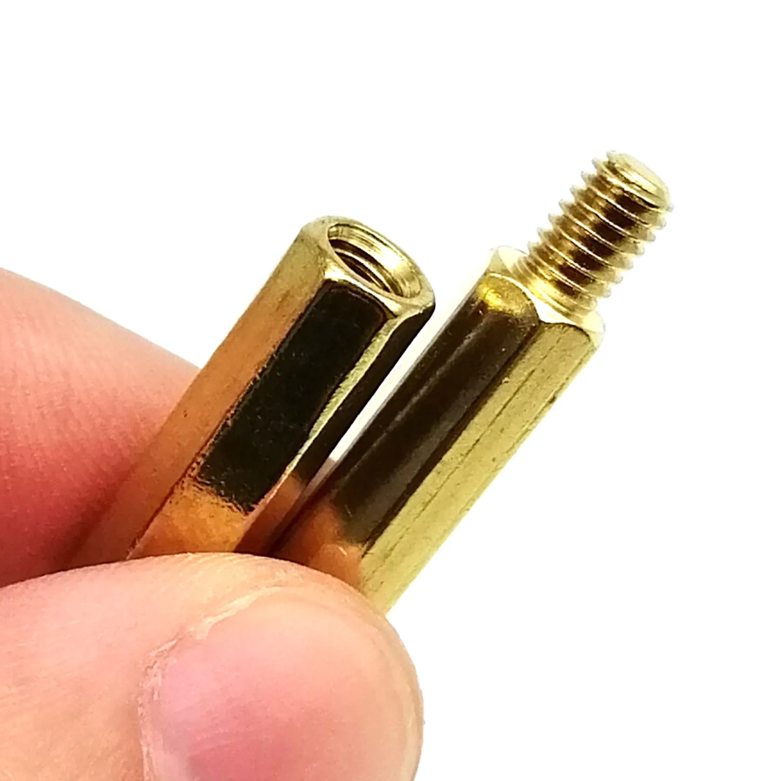 1 상자 M2 M2.5 M3 M4 솔리드 브래스 구리 PCB 보드 육각 육각형 스탠드 오프 기둥 스페이서 컬럼 나사 너트 와셔 구색 키트 세트