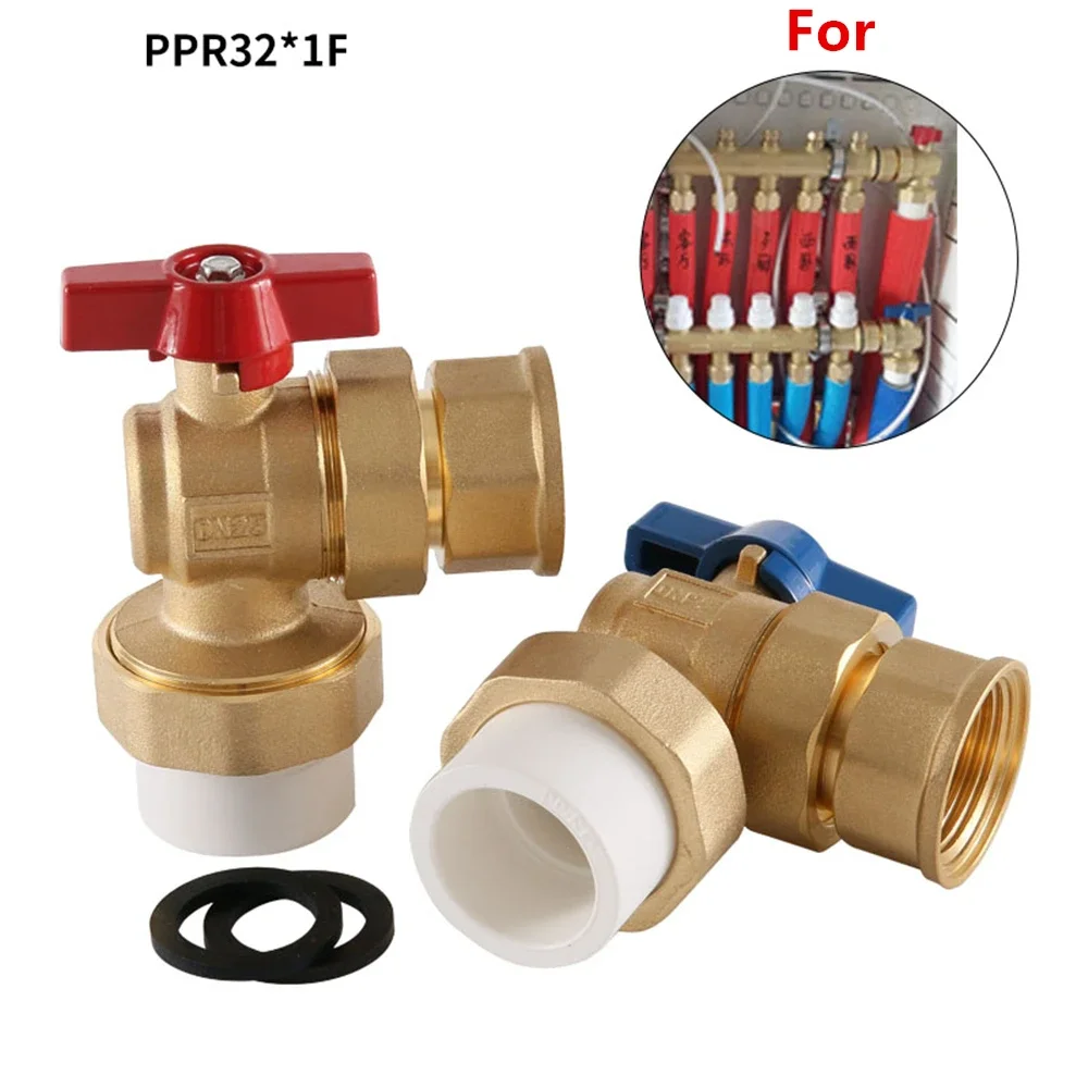 Floor Heating Valve Full Copper Angle PPR32 Ball Valve 1 Inch PPR Ball 32 Sub-collector Main Switch
