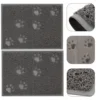 2Pcs Litter Box Mat Cat Mat PVC Non-Slip Pet Litter Pad Easy Wash Functional Design for Home Cat Owners Convenient Use