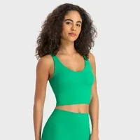 Lemon Light Support Women Cropped Length Tank Top Four-way Stretch Built-in Shelf Vest Yoga Shirt Feels Weightless Sport Bra 2