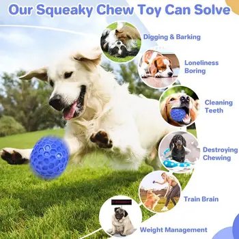 Dog Giggle Ball Tear Resistant Pet Giggle Ball Toy Fun Sounds When Rolled Or Shaken Dog Toys For Aggressive Chewers Wiggle Ball 5