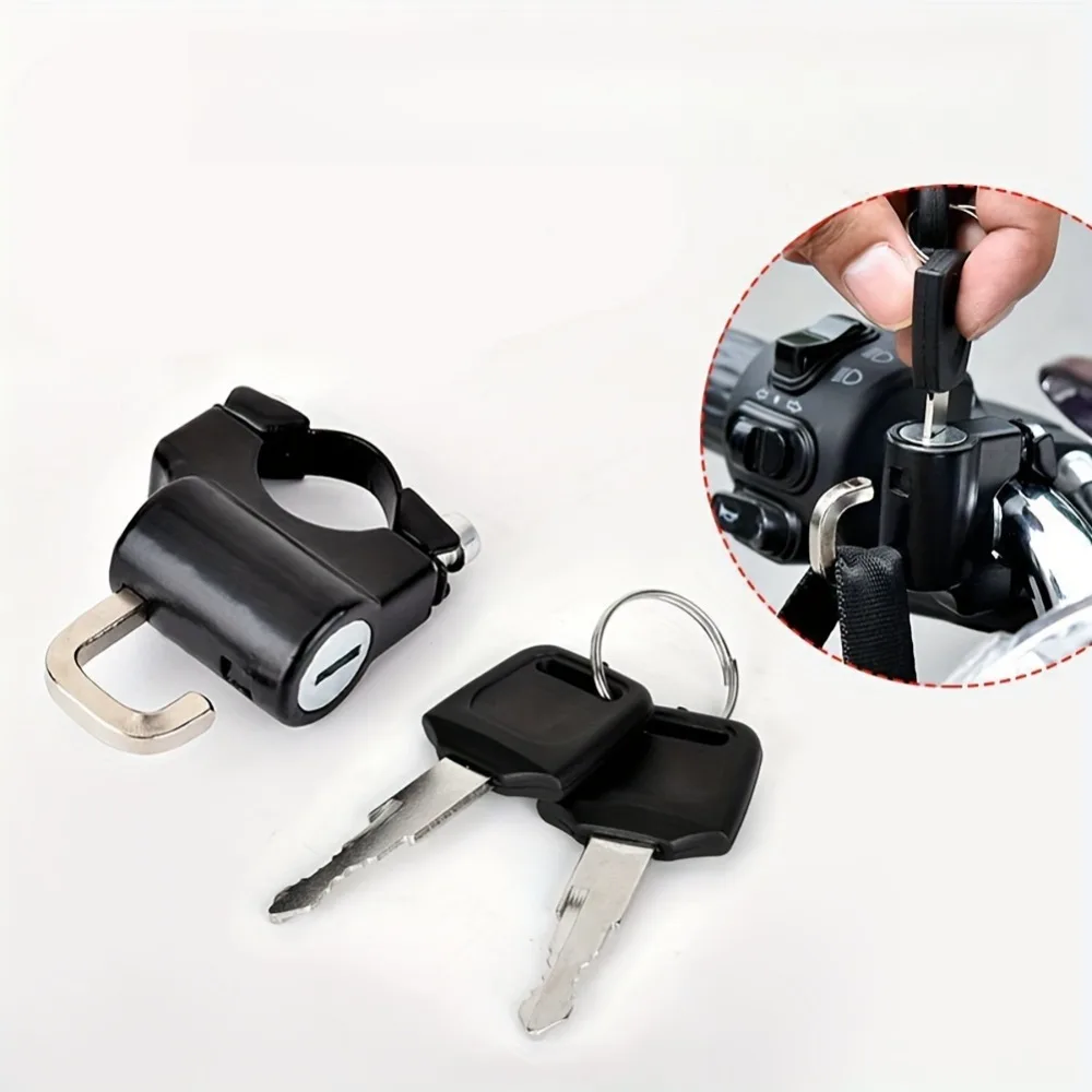 Anti-theft Helmet Lock Handlebar Mount Motorcycle Electric Motorbike Universal Security Metal Lock
