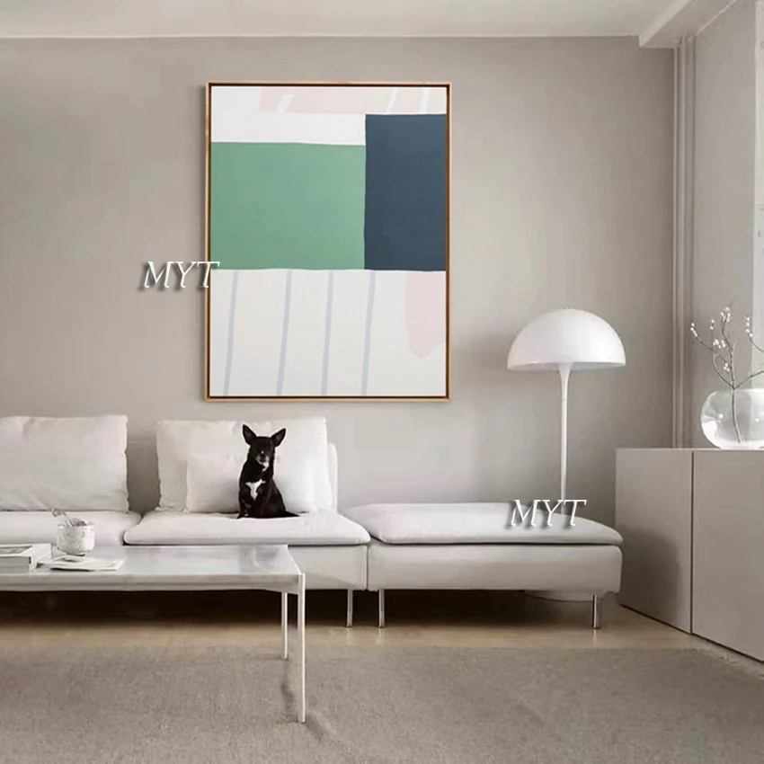 

Modern New To Pure Hand-painted Knife Painting Frameless Oil Painting Living Room Simple Warm Color Decoration.