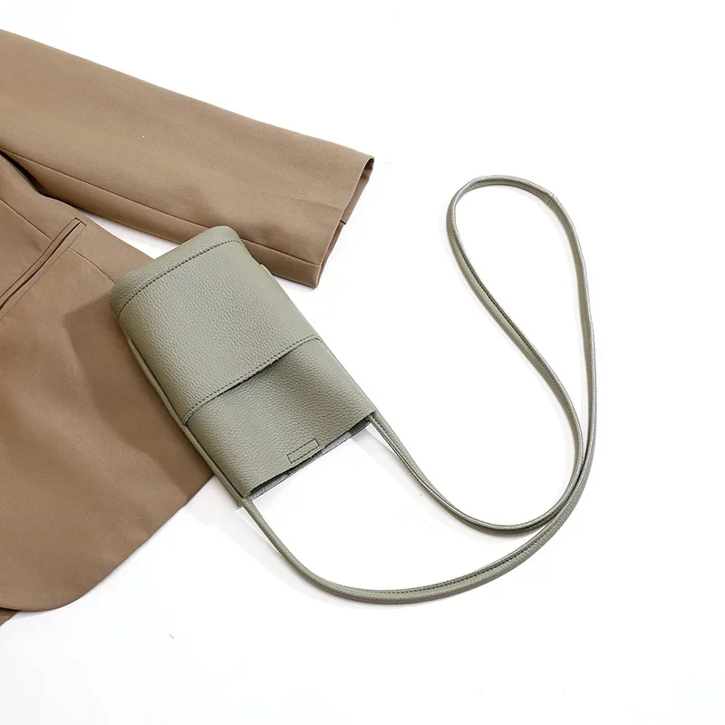 Women Pu Leather Mobile Phone Bag Minimalist Casual Crossbody Bag Fashion Versatile Waterproof Shoulder Bag Pure Color Tote Bags 9