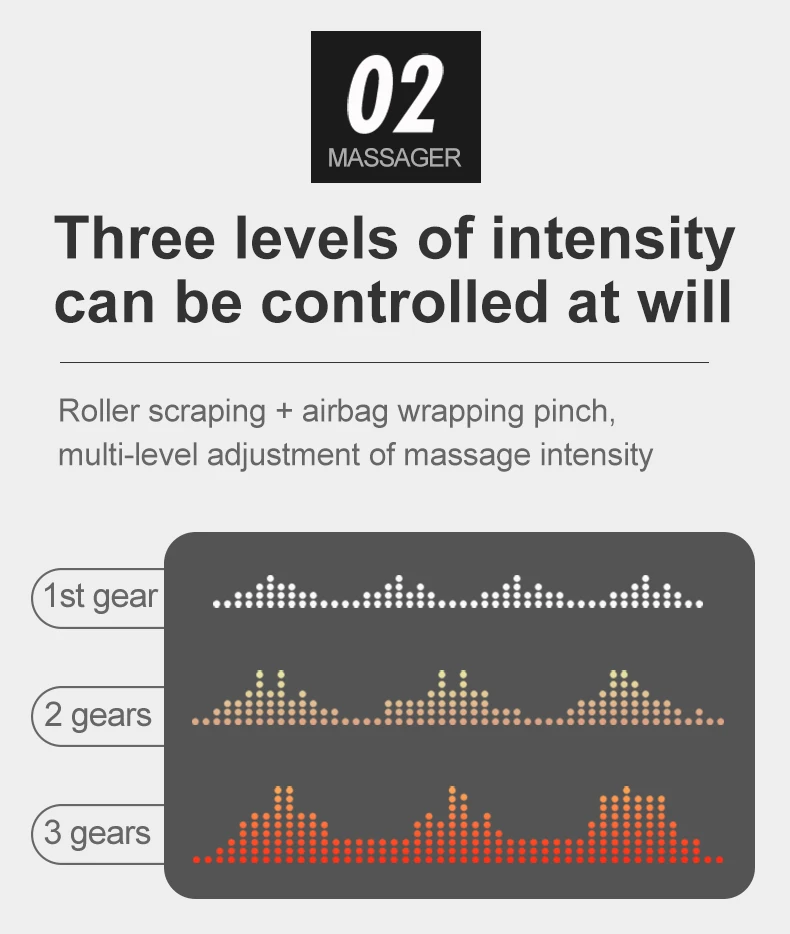 Massaggio elettrico per i piedi, Shiatsu, impastamento profondo, compressione dell'aria per la cura della salute, terapia di riscaldamento a infrarossi, antistress_voghion.com