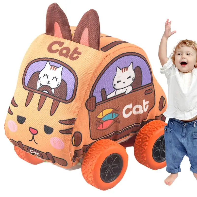 

Pull Back Car for Boys Activity Car Soothing Toys with Cute Cartoon Designs Hand-Eye Coordination Fine Motor Vehicle Toys Fun