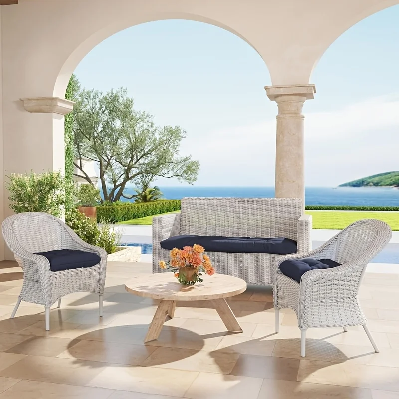 Verdicktes universelles Lounge-Stuhlkissen, Bank-Sitzkissen, rutschfestes Garten-Veranda-Schaukelkissen, Komfortpolster für den Außenbereich, 120 x 48 cm – Detail 17