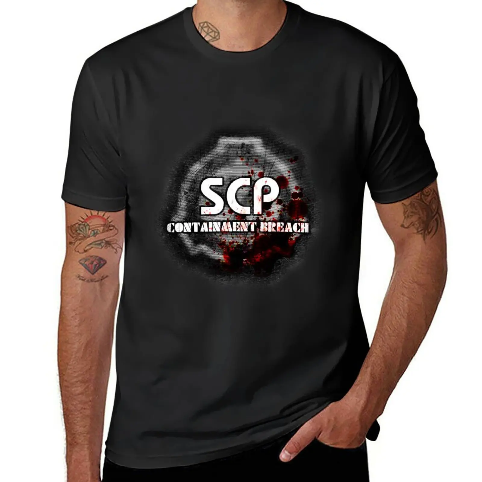 

SCP Containment Breach Logo T-Shirt new edition anime funnys plus sizes t shirts for men